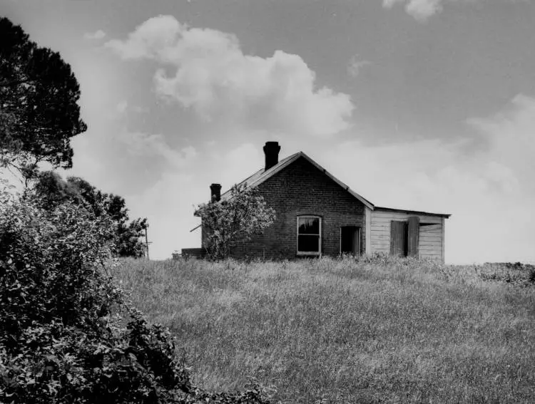 Old brickworks cottage, Whitford, 1970.
