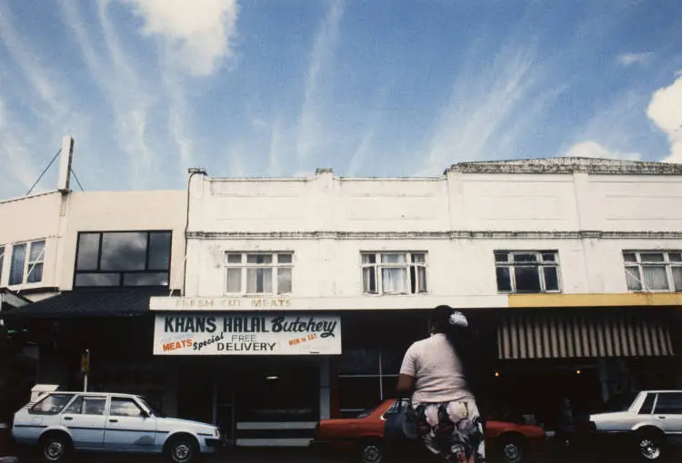 Halal butcher's shop, Ōtāhuhu, 1992.