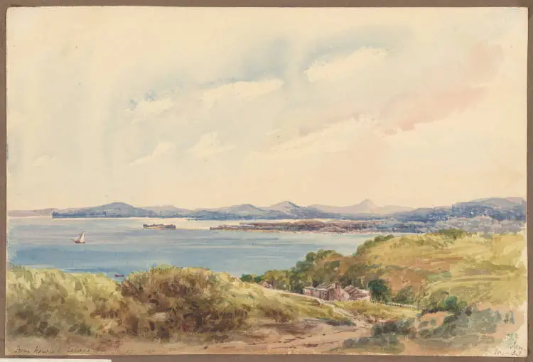 Hauraki Gulf from Howick, 1853