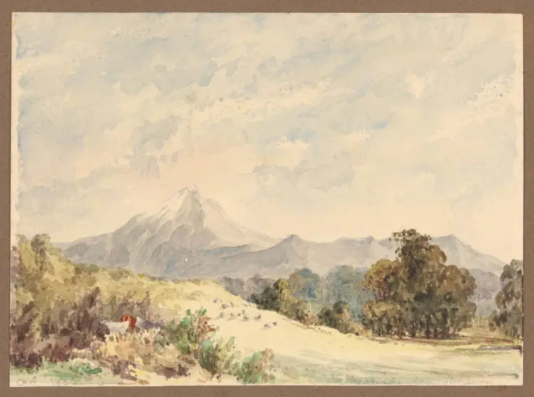 Mount Taranaki from Glen Avon, New Plymouth, 1856