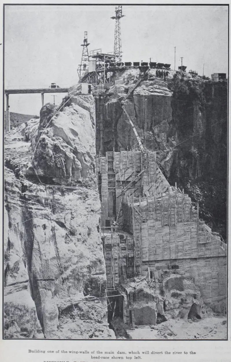 Hydro-electricity works on the Waikato River in Arapuni Gorge