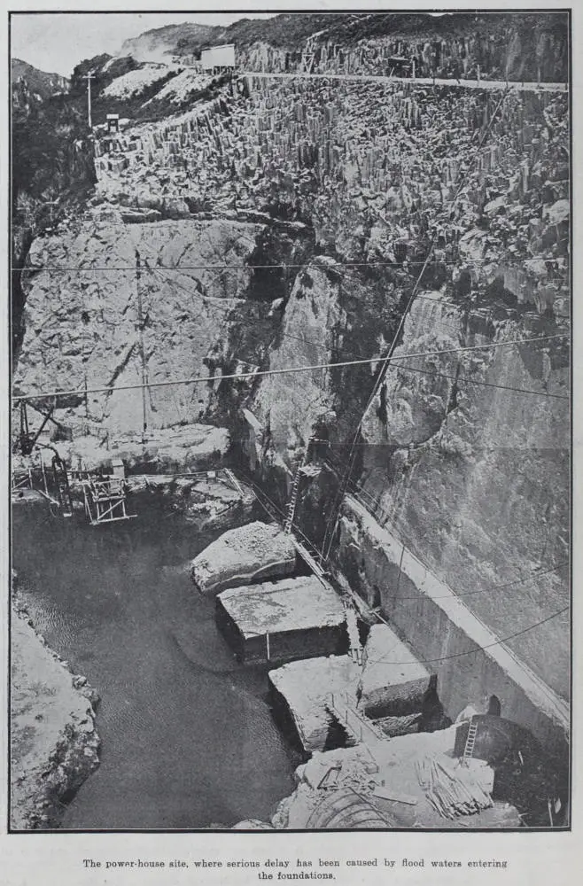 Hydro-electricity works on the Waikato River in Arapuni Gorge