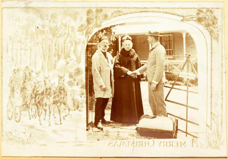 Christmas greeting postcard