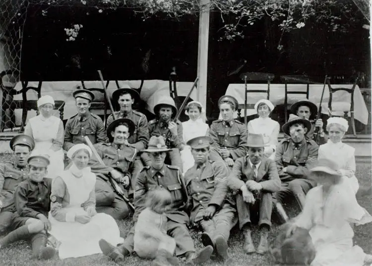 Convalescent troops at Puhi Nui, ca 1917
