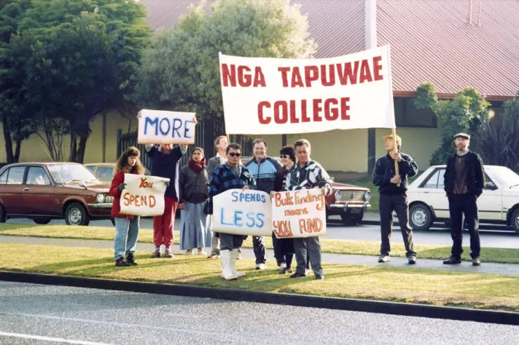 Protest, Nga Tapuwae College, Māngere, 1992