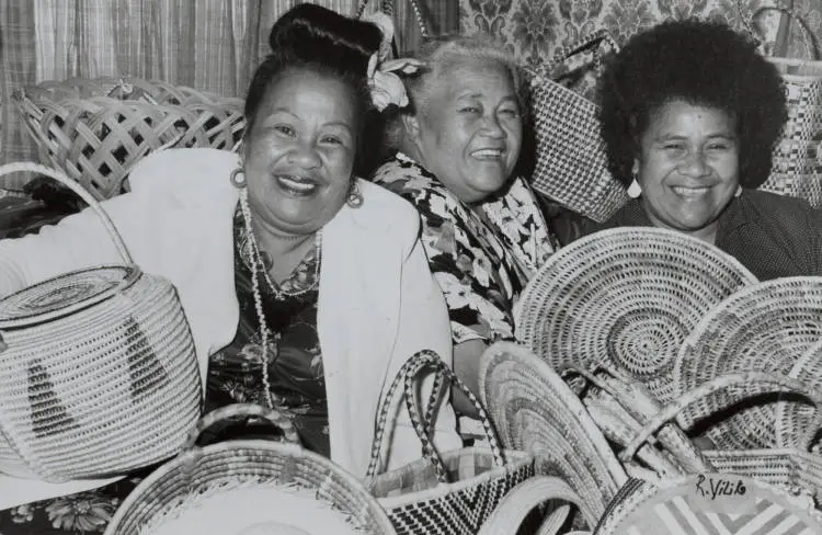 Niuean crafts on display, Māngere, 1989