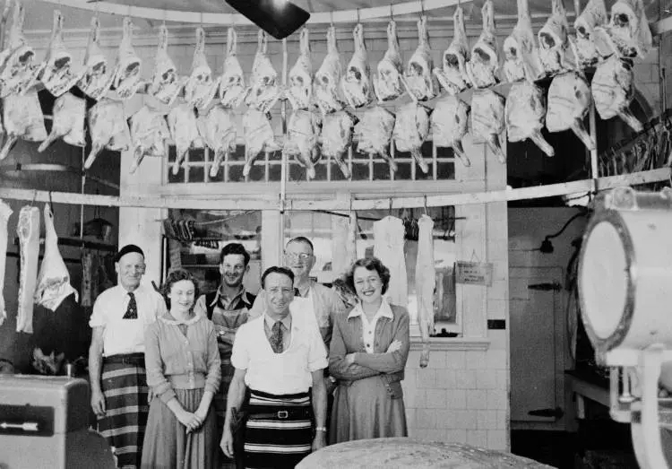 Butchers shop, Waiuku, 1960s