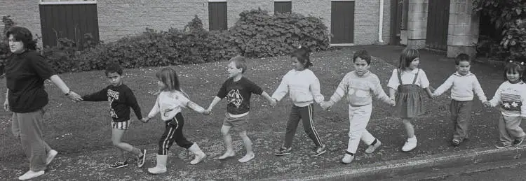 Stepping out in good cause, Māngere, 1990