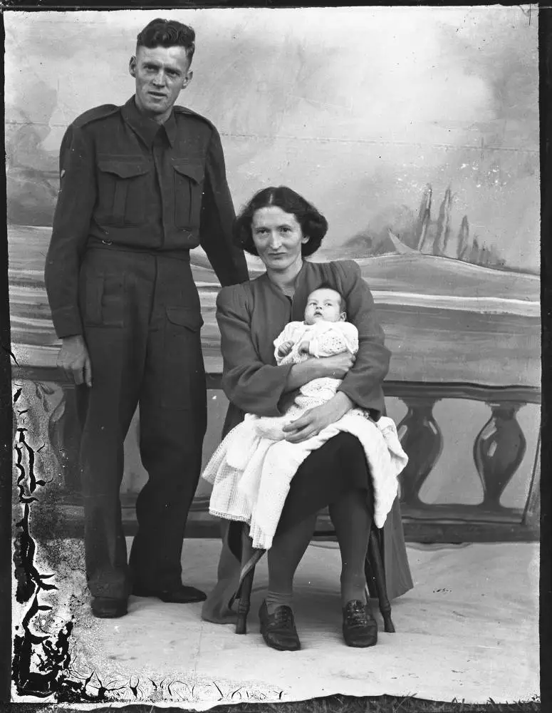 George and Elizabeth Morris and baby son.