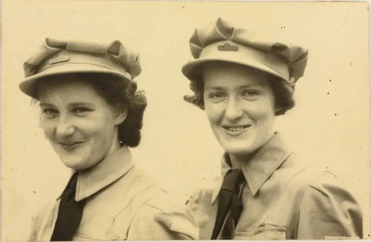 Lorna and Dorothy McMillan of the Women's Auxiliary Army Corps.