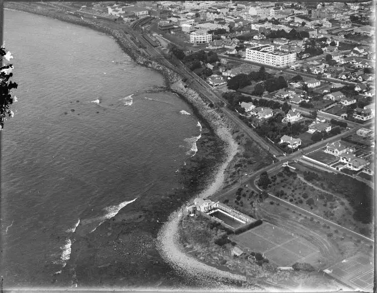 New Plymouth from the air.