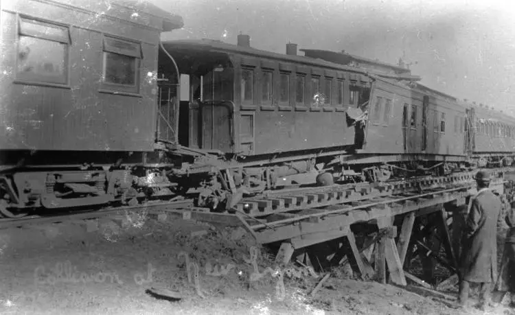 Train collision at New Lynn.