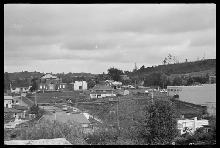 Glenmall and Glendale Road from 16 Evans Road, Glen Eden.