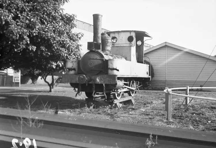 Piha Tramway engine at Ōtāhuhu workshops.