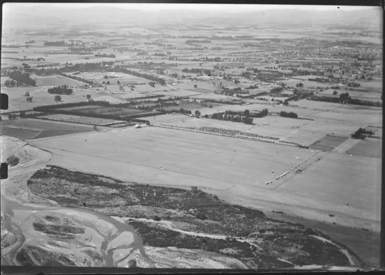 Hood Aerodrome, Masterton, from the air