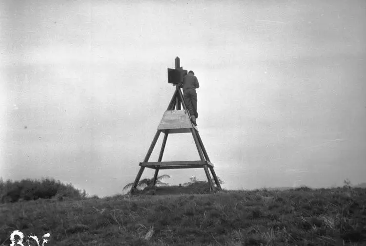 Trig on Pukematekeo, Cascade Kauri Park, Waitakere Ranges.