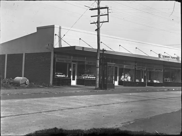 Shops in Great North Road, Henderson.