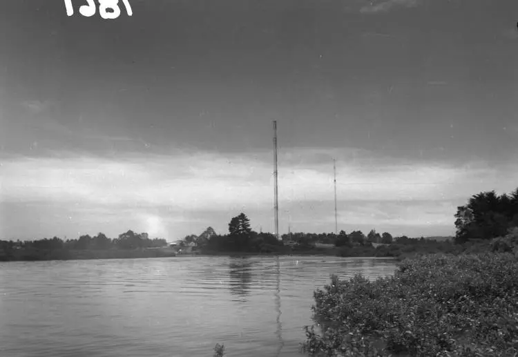 DIstant view of Winstone's landing at junction of Henderson and Swanson inlets.