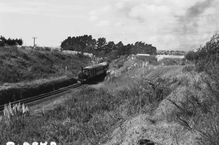 Steam train 'Meg Merrillies' near Glen Eden.