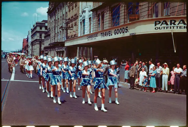 Marching girls in Quay Street