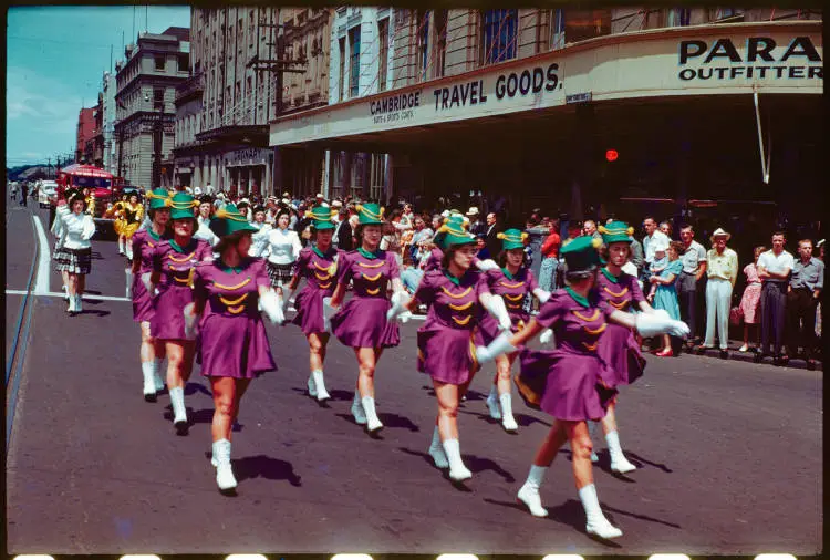 Marching girls in Quay Street