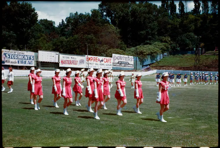 Marching girls at Blandford Park