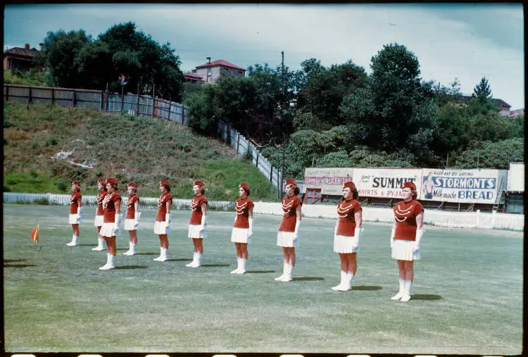 Marching girls at Blandford Park