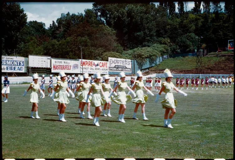 Marching girls at Blandford Park