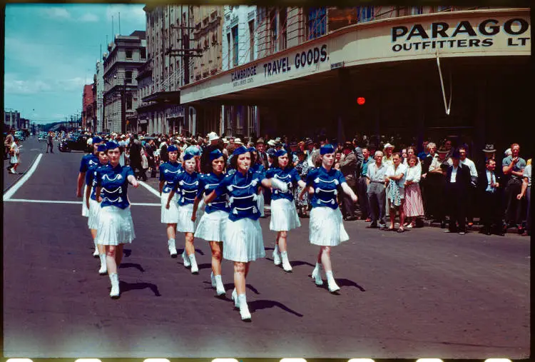 Marching girls in Quay Street
