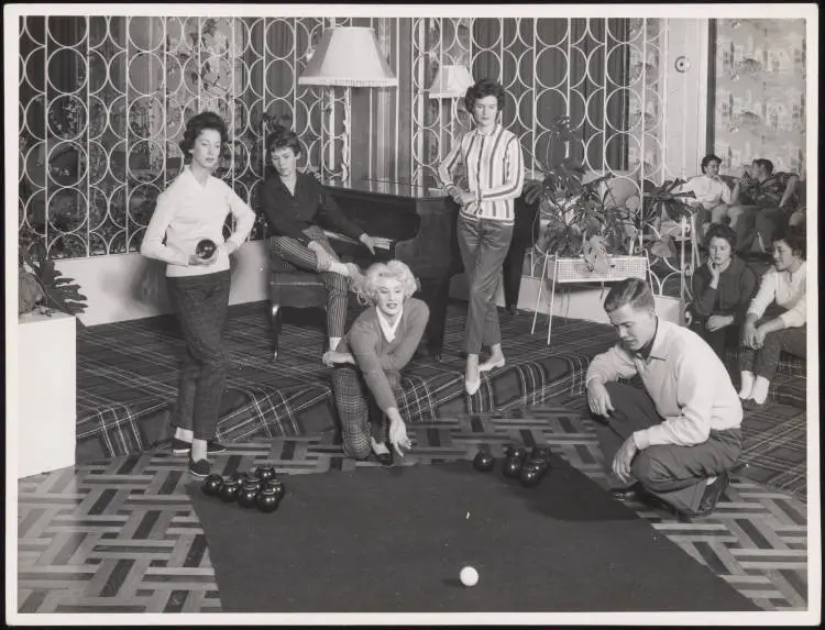 Indoor bowls at the Chateau Tongariro