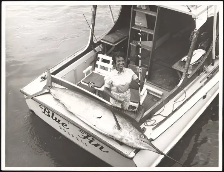 Dorothy R Hooper, a competitor in a deep sea fishing contest