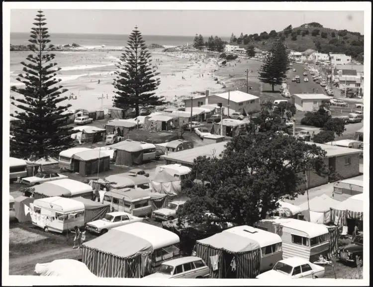Motor camp, Mount Maunganui, 1968