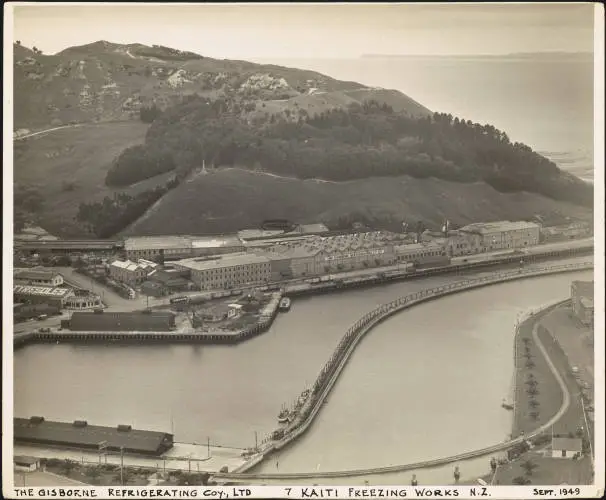 Kaiti Freezing Works, Gisborne, 1949