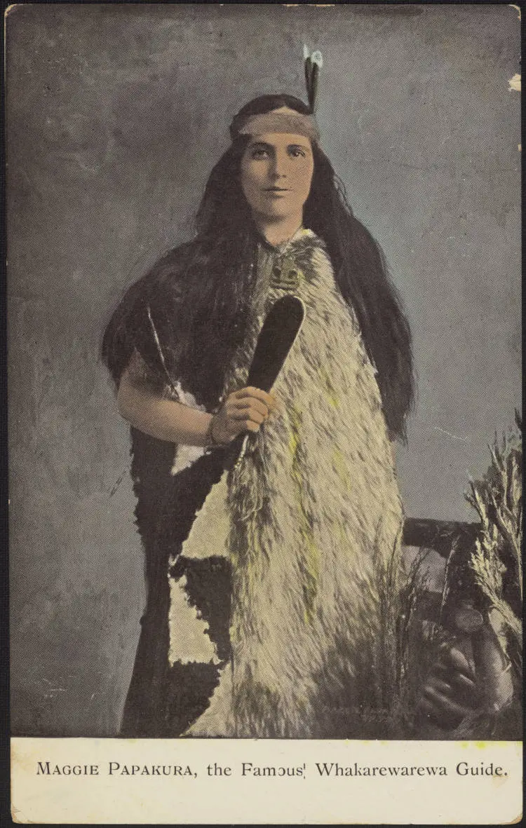 Maggie Papakura, the famous Whakarewarewa guide