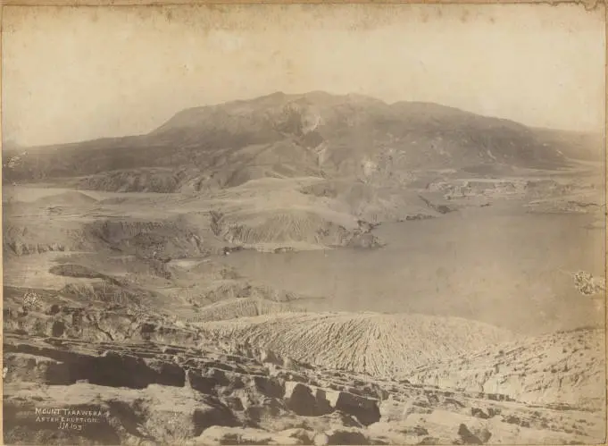 Mount Tarawera after the eruption