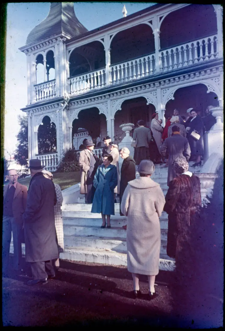 Auckland Historical Society visit to Alberton House, 1958