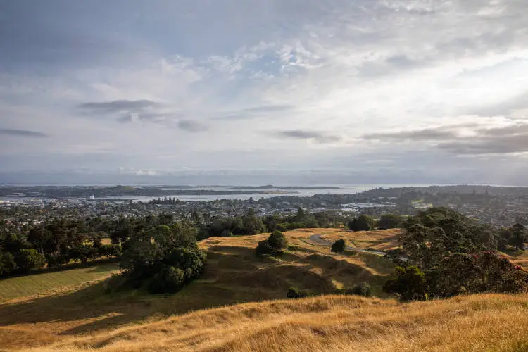 View from Maungakiekie One Tree Hill looking south west, 2020