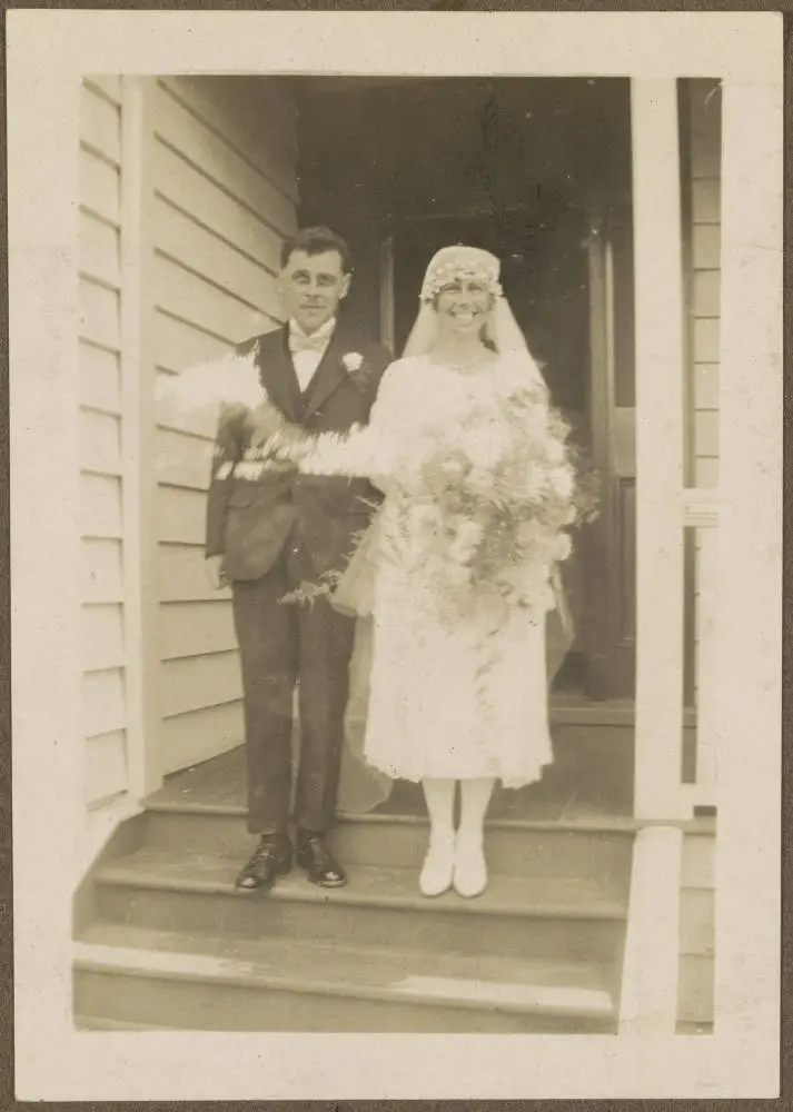The marriage of Nell & Ormond Burton, February, 1926