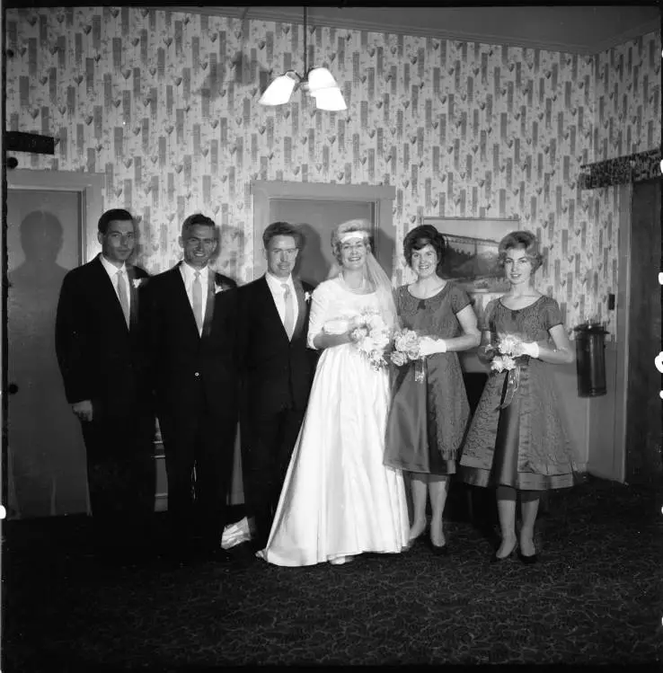 Wedding portraits of Ronald McLeod and Janny Sala, 1961