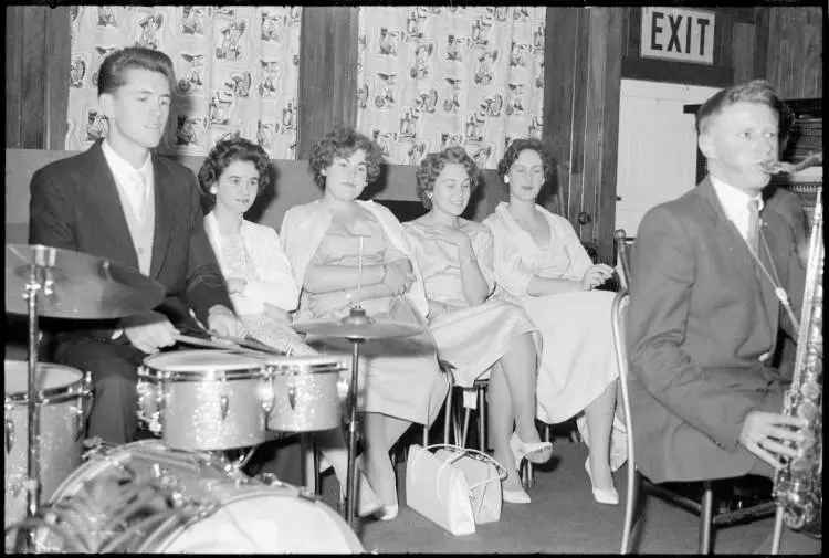 Band at a 21st birthday party, 1959