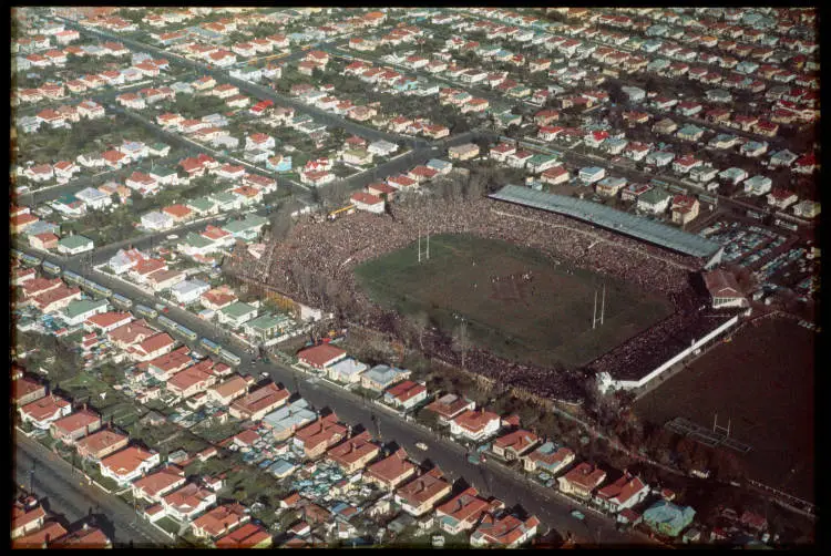 Aerial view of Eden Park, 1961