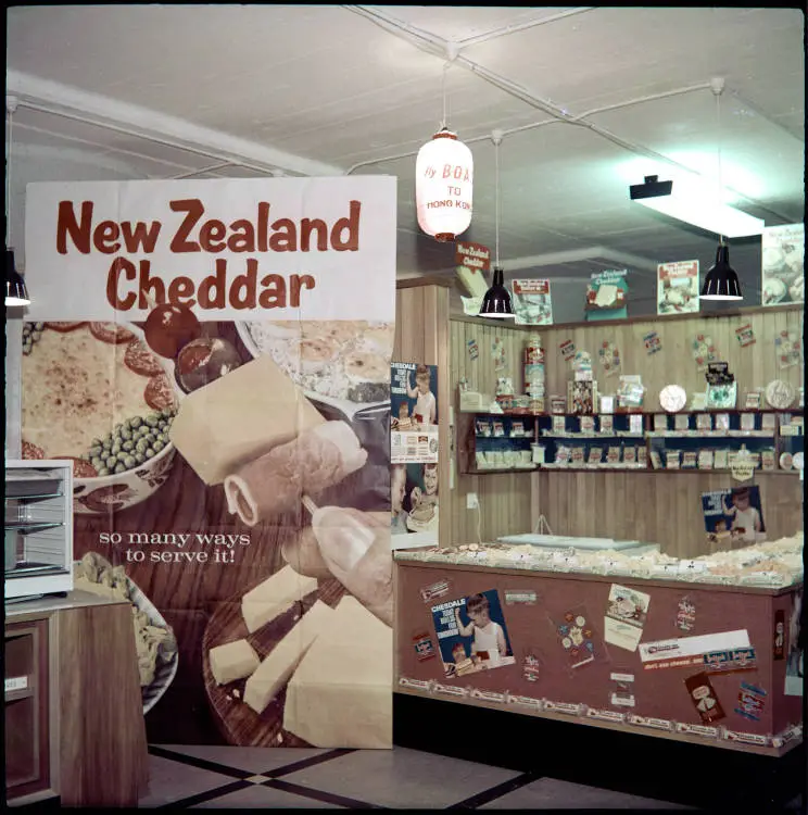 NZ Cheddar display at the New Zealand Easter Show, 1964