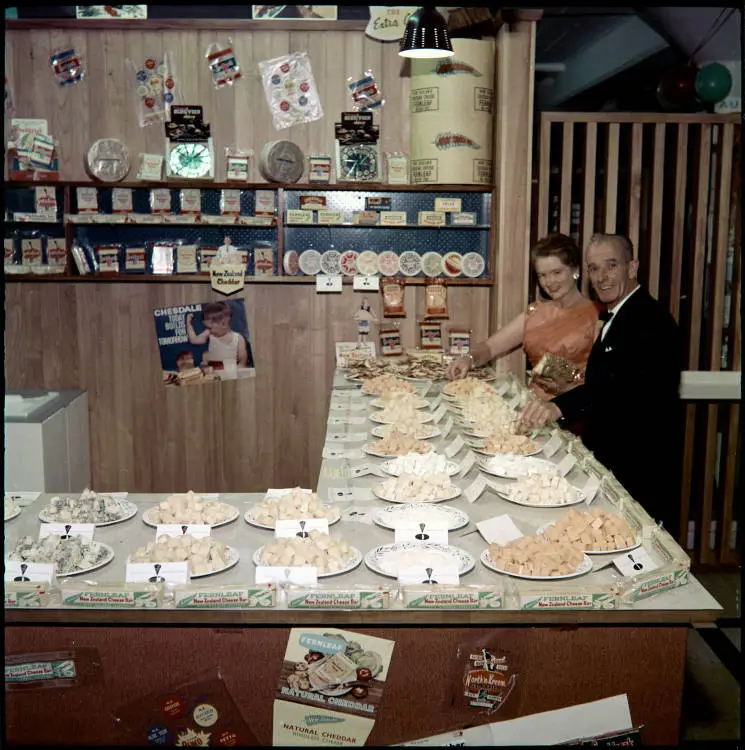 NZ Cheddar display at the New Zealand Easter Show, 1964