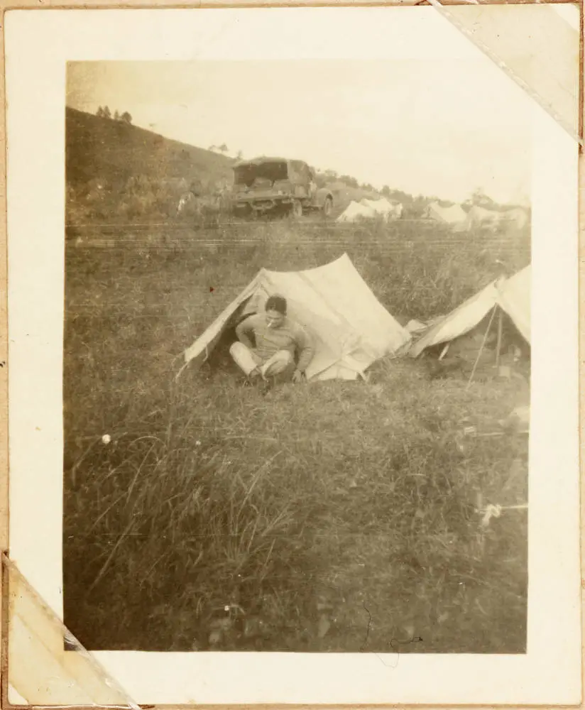 New Zealand soldier at a training camp, Japan, 1946