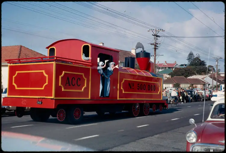 Celebrating Auckland's population reaching half a million, 1964