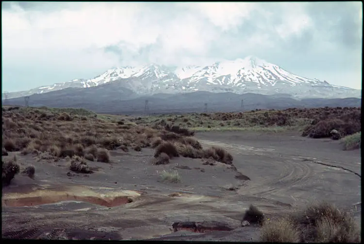 Mount Ruapehu from the Desert Road, 1965