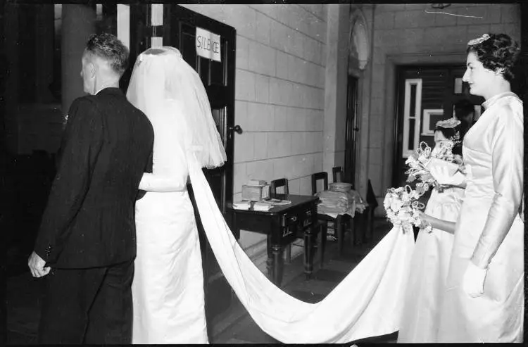 Wedding at St Michael's Catholic Church, Remuera, 1960