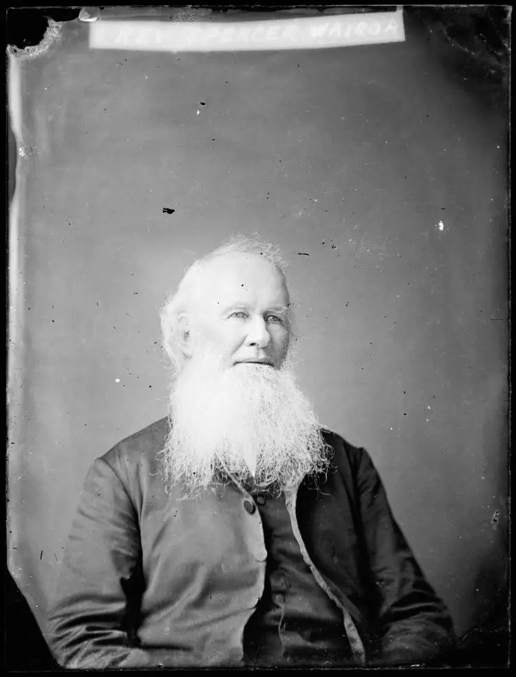 Studio portrait of Seymour Mills Spencer