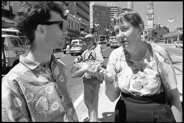 Ans Westra and Paul McCredie, Queen Street, 1989