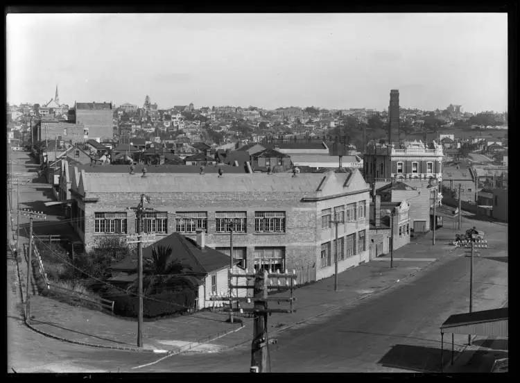 Freemans Bay viewed from Wellesley Street West, 1928